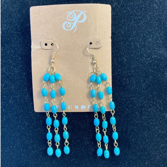 Plunder‎ Blue Earrings - Picture 1 of 3